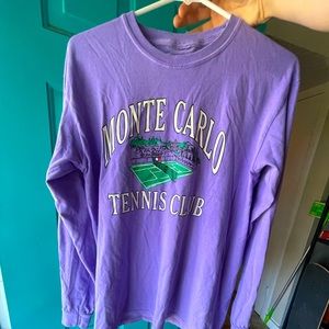 Monte Carlo Tennis Club long sleeve t-shirt. Size Small